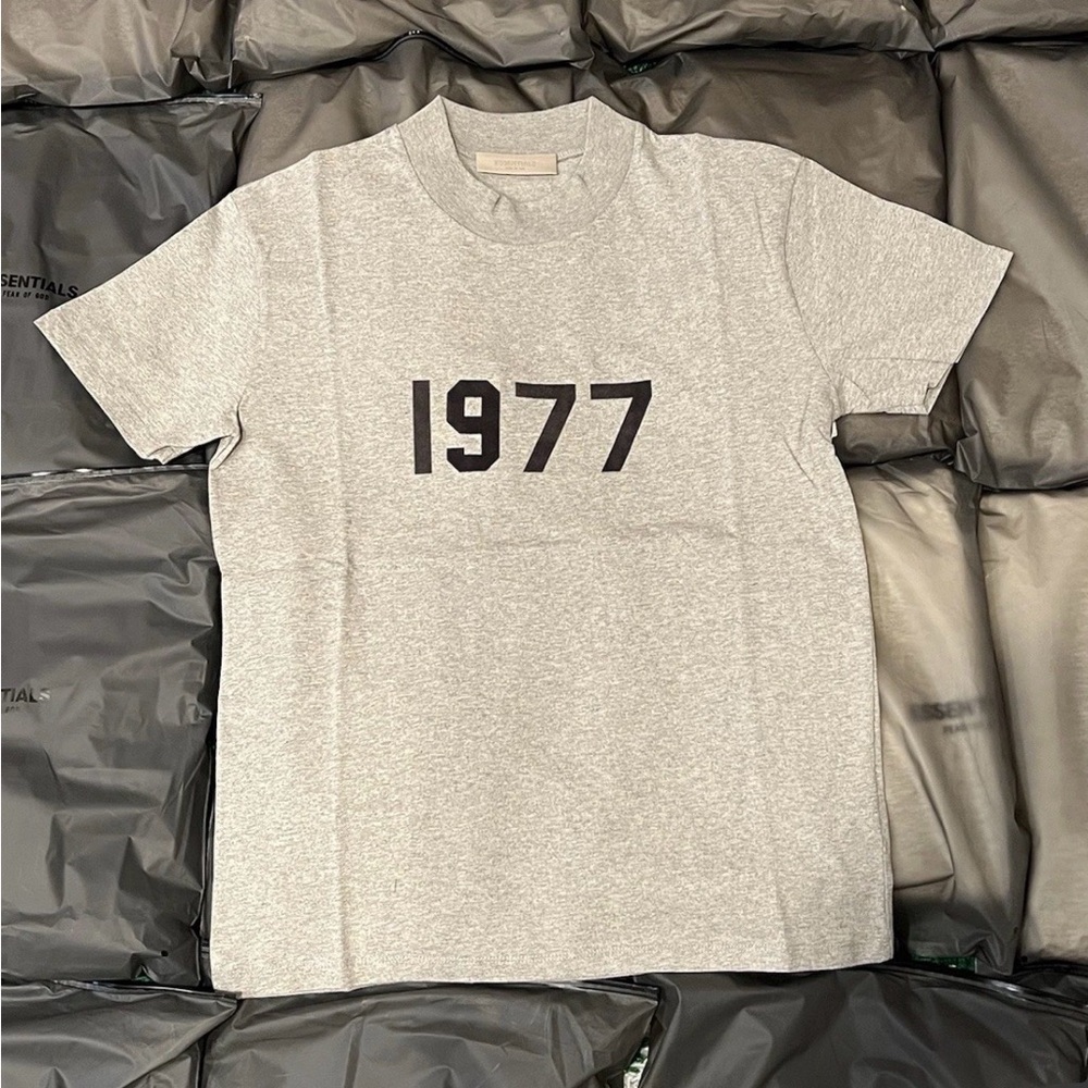 Fear Of God Essentials Shirt Men Medium Gray 1977 100% Cotton